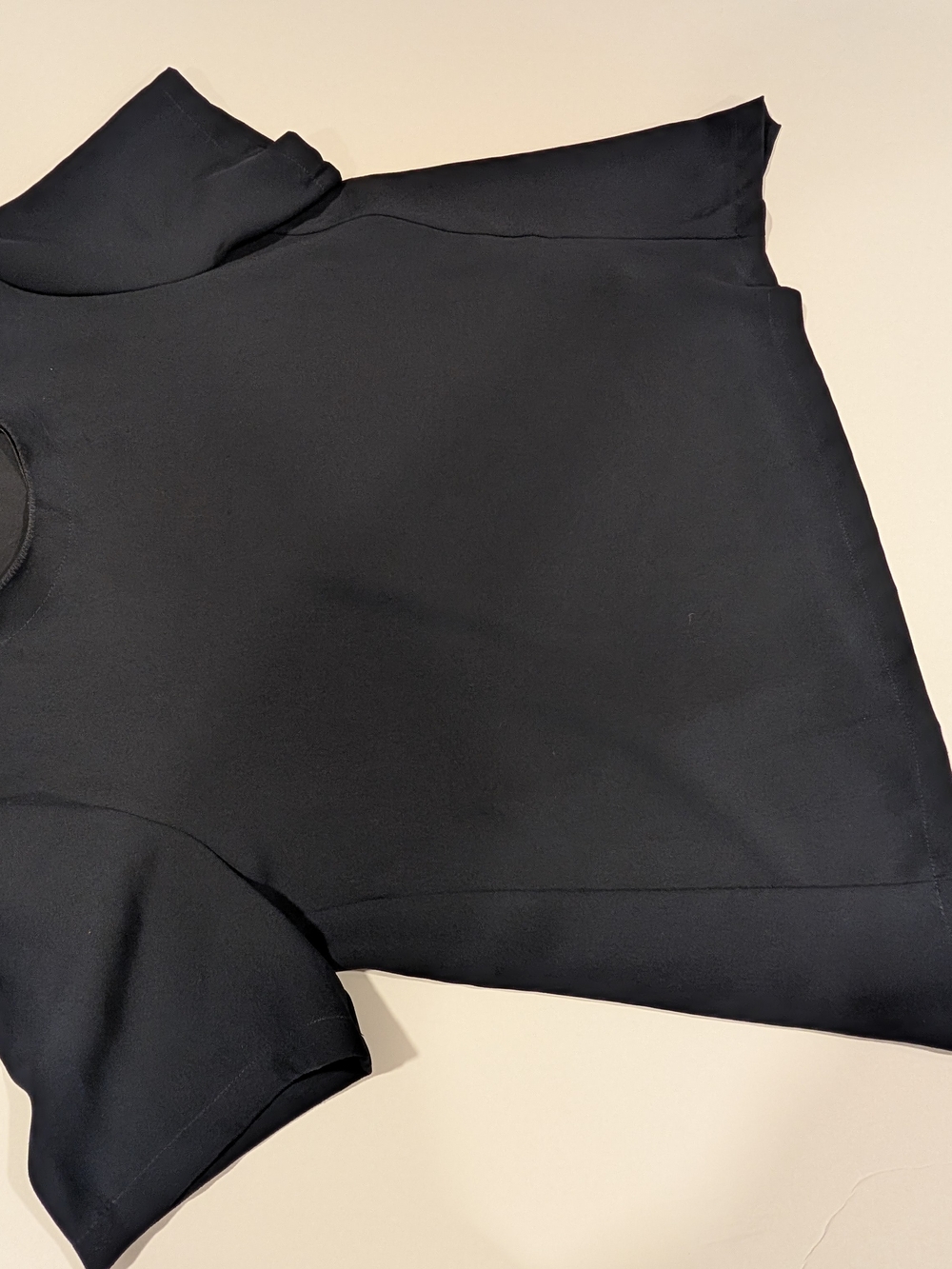 Zara Navy Blue Short Sleeve Crewneck Top - Size S - Picture 6 of 7